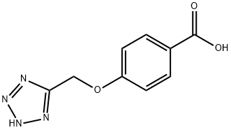 4-(1H-tetrazol-5-ylmethoxy)benzoic acid 化学構造式