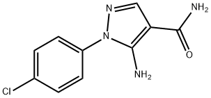 5-Amino-1-(4-chloro-phenyl)-1H-pyrazole-4-carboxylic acid amide,50427-79-7,结构式