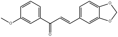 (2E)-3-(2H-1,3-benzodioxol-5-yl)-1-(3-methoxyphenyl)prop-2-en-1-one 结构式