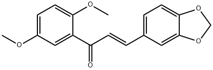 (2E)-3-(2H-1,3-benzodioxol-5-yl)-1-(2,5-dimethoxyphenyl)prop-2-en-1-one, 508225-85-2, 结构式