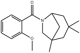 (2-methoxyphenyl)(1,3,3-trimethyl-6-azabicyclo[3.2.1]oct-6-yl)methanone Struktur