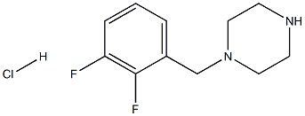 1-[(2,3-difluorophenyl)methyl]piperazine:hydrochloride 结构式