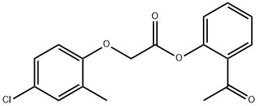 2-acetylphenyl (4-chloro-2-methylphenoxy)acetate Struktur