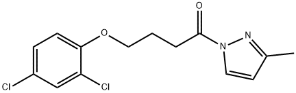 1-[4-(2,4-dichlorophenoxy)butanoyl]-3-methyl-1H-pyrazole 化学構造式