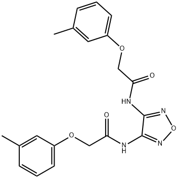 N,N'-1,2,5-oxadiazole-3,4-diylbis[2-(3-methylphenoxy)acetamide] Structure