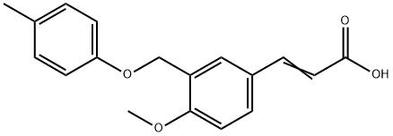 (2E)-3-{4-Methoxy-3-[(4-methylphenoxy)methyl]phenyl}acrylic acid 结构式