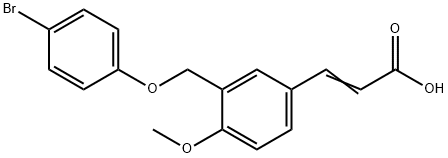 (2E)-3-{3-[(4-Bromophenoxy)methyl]-4-methoxyphenyl}acrylic acid Struktur
