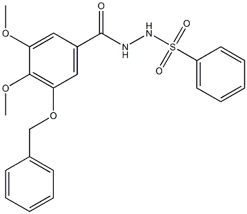 Benzoic acid,3,4-dimethoxy-5-(phenylmethoxy)-, 2-(phenylsulfonyl)hydrazide Structure