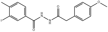 3-iodo-N'-[(4-methoxyphenyl)acetyl]-4-methylbenzohydrazide 结构式