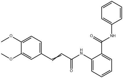 2-{[3-(3,4-dimethoxyphenyl)acryloyl]amino}-N-phenylbenzamide 结构式