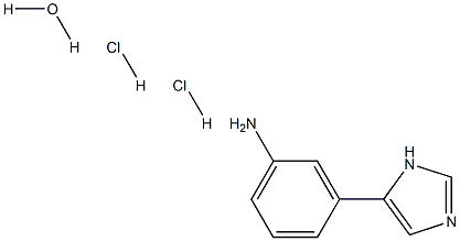 [3-(1H-imidazol-5-yl)phenyl]amine dihydrochloride hydrate Structure