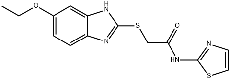 2-[(5-ethoxy-1H-benzimidazol-2-yl)sulfanyl]-N-(1,3-thiazol-2-yl)acetamide Structure