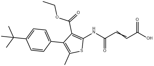 (E)-4-[[4-(4-tert-butylphenyl)-3-ethoxycarbonyl-5-methylthiophen-2-yl]amino]-4-oxobut-2-enoic acid Structure