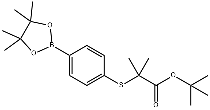 2-Methyl-2-[4-(4,4,5,5-tetramethyl-[1,3,2]dioxaborolan-2-yl)-phenylsulfanyl]-propionic acid tert-butyl ester|