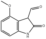 4-METHOXY-2-OXOINDOLINE-3-CARBALDEHYDE 化学構造式