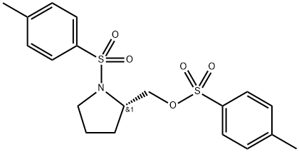 2-Pyrrolidinemethanol, 1-[(4-methylphenyl)sulfonyl]-, 2-(4-methylbenzenesulfonate), (2S)- 化学構造式