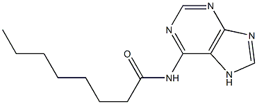 Adenine, N-octanoyl- Structure