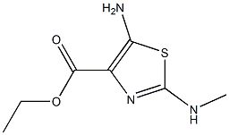 4-Thiazolecarboxylicacid, 5-amino-2-(methylamino)-, ethyl ester Structure