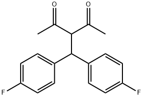 3-[二(4-氟苯基)甲基]-4-羟基戊-3-烯-2-酮, 53135-11-8, 结构式
