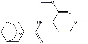 methyl 2-(adamantane-1-carbonylamino)-4-methylsulfanyl-butanoate 化学構造式