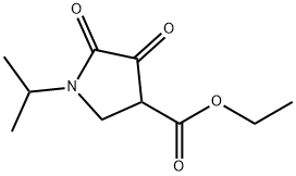 3-Pyrrolidinecarboxylicacid, 1-(1-methylethyl)-4,5-dioxo-, ethyl ester Structure