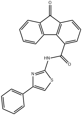 9-oxo-N-(4-phenylthiazol-2-yl)-9H-fluorene-4-carboxamide,536719-56-9,结构式