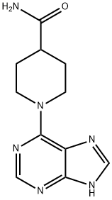 1-(9H-purin-6-yl)piperidine-4-carboxamide 结构式