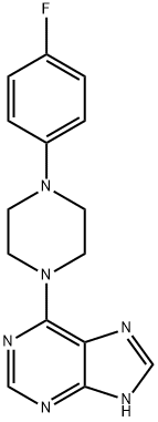 6-(4-(4-fluorophenyl)piperazin-1-yl)-9H-purine Struktur