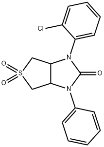 1-(2-chlorophenyl)-3-phenyltetrahydro-1H-thieno[3,4-d]imidazol-2(3H)-one 5,5-dioxide Struktur