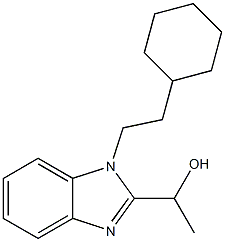 1-(1-(2-cyclohexylethyl)-1H-benzo[d]imidazol-2-yl)ethan-1-ol Struktur