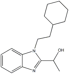 1-(1-(2-cyclohexylethyl)-1H-benzo[d]imidazol-2-yl)ethan-1-ol Structure