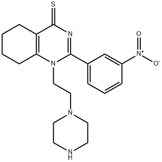 2-(3-nitrophenyl)-1-(2-(piperazin-1-yl)ethyl)-5,6,7,8-tetrahydroquinazoline-4(1H)-thione Structure