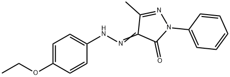 4-[(4-ethoxyphenyl)hydrazono]-5-methyl-2-phenyl-2,4-dihydro-3H-pyrazol-3-one Structure