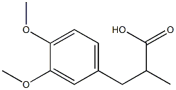 3-(3,4-dimethoxyphenyl)-2-methylpropanoic acid 化学構造式