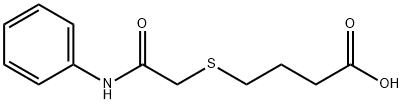 4-Phenylcarbamoylmethylsulfanyl-butyric acid 化学構造式