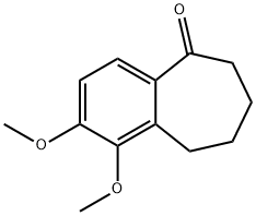 1,2-ジメトキシ-6,7,8,9-テトラヒドロ-5H-ベンゾシクロヘプテン-5-オン 化学構造式