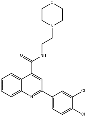 2-(3,4-dichlorophenyl)-N-(2-morpholin-4-ylethyl)quinoline-4-carboxamide Struktur