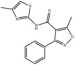 5-methyl-N-(4-methyl-1,3-thiazol-2-yl)-3-phenyl-1,2-oxazole-4-carboxamide Structure