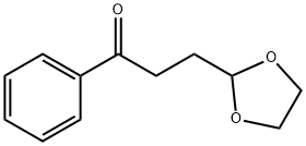 β-(1,3-ジオキソラン-2-イル)プロピオフェノン 化学構造式