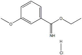 3-メトキシベンゼン-1-カルボキシイミド酸エチル塩酸塩 化学構造式
