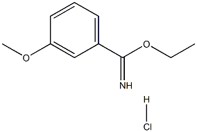 ethyl 3-methoxybenzene-1-carboximidate hydrochloride Struktur