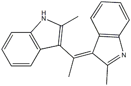 1H-Indole,2-methyl-3-[1-(2-methyl-3H-indol-3-ylidene)ethyl]-,550-14-1,结构式