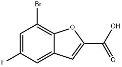 7-BROMO-5-FLUOROBENZOFURAN-2-CARBOXYLIC ACID Structure