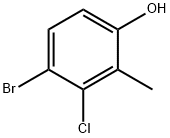 4-溴-3-氯-2-甲基苯酚, 55289-31-1, 结构式