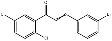 (2E)-3-(3-bromophenyl)-1-(2,5-dichlorophenyl)prop-2-en-1-one, 556049-42-4, 结构式