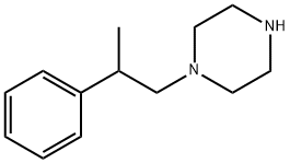 1-(2-フェニルプロピル)ピペラジン 化学構造式