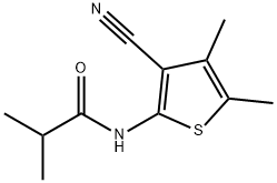 N-(3-cyano-4,5-dimethylthiophen-2-yl)-2-methylpropanamide Struktur