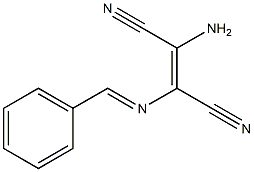 (E)-2-amino-3-(benzylideneamino)but-2-enedinitrile Struktur