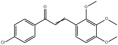 (2E)-1-(4-chlorophenyl)-3-(2,3,4-trimethoxyphenyl)prop-2-en-1-one 化学構造式