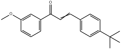 (2E)-3-(4-tert-butylphenyl)-1-(3-methoxyphenyl)prop-2-en-1-one 结构式